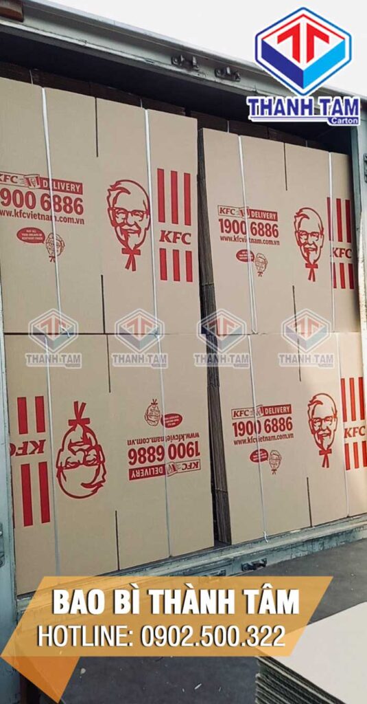 Công ty gà rán KFC ký hợp đồng sản xuất thùng carton 3 lớp cao cấp