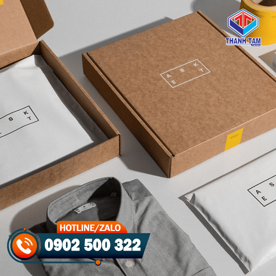 in hộp giấy đựng quần áo