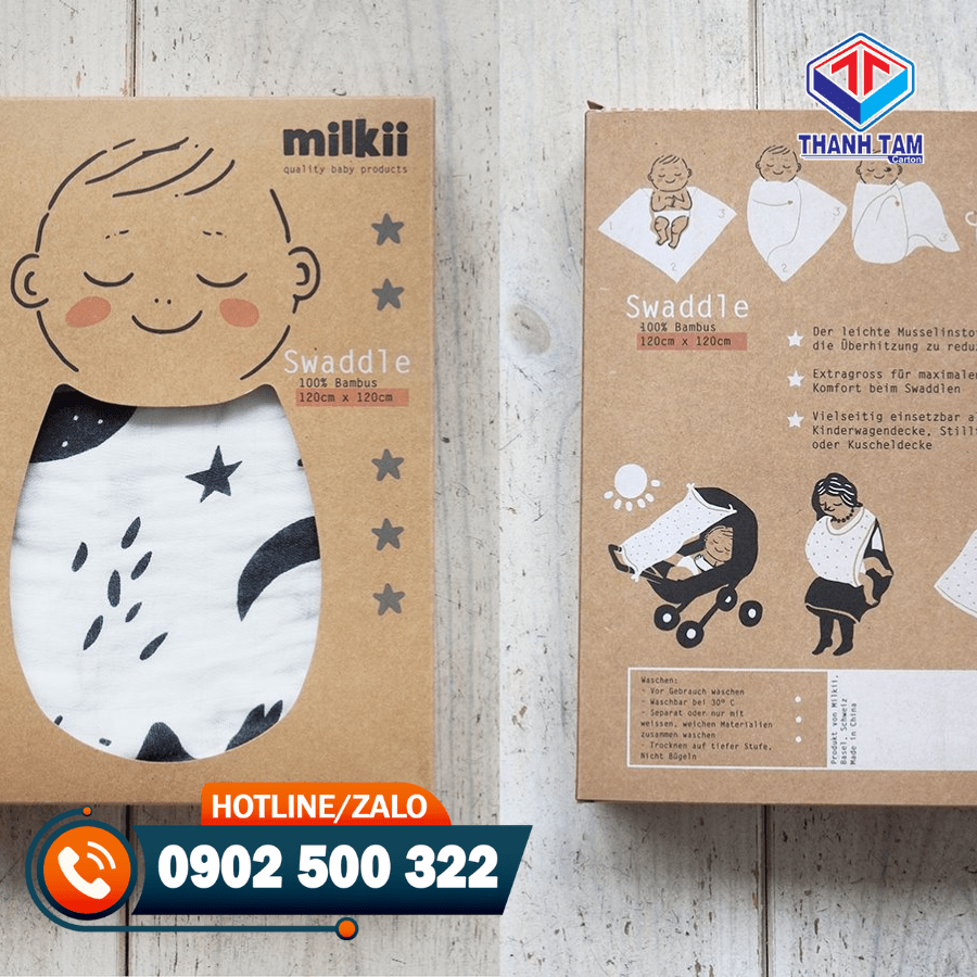 in hộp giấy đựng quần áo