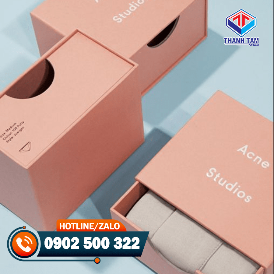 in hộp giấy đựng quần áo