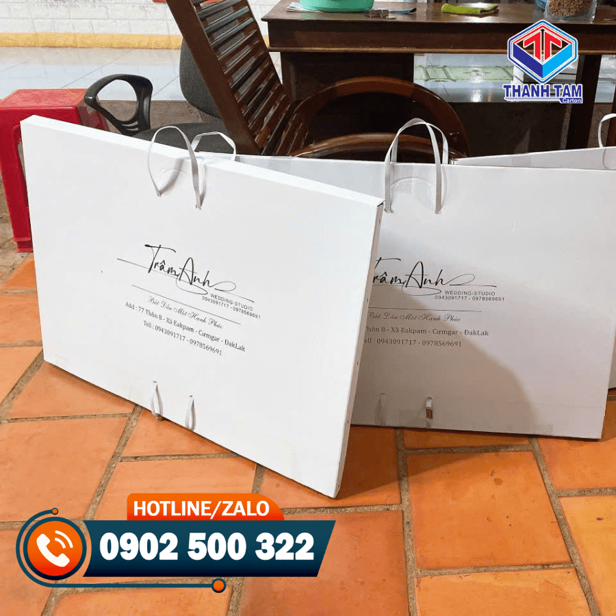 hộp carton đựng ảnh cưới