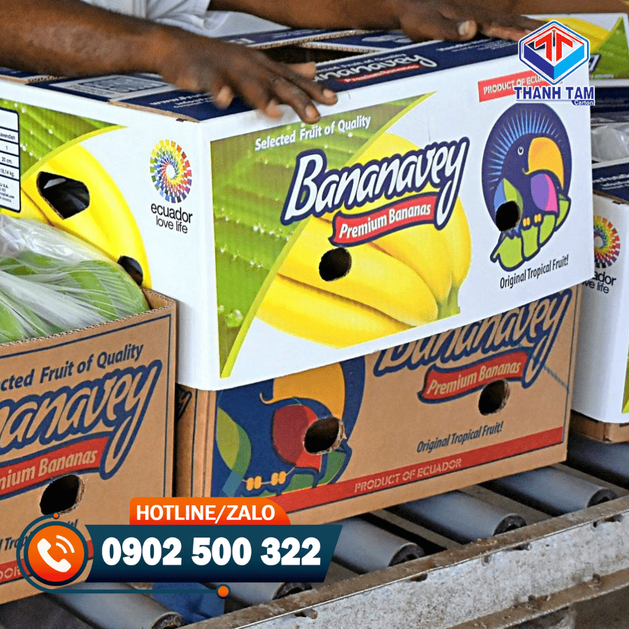 thùng carton đựng chuối