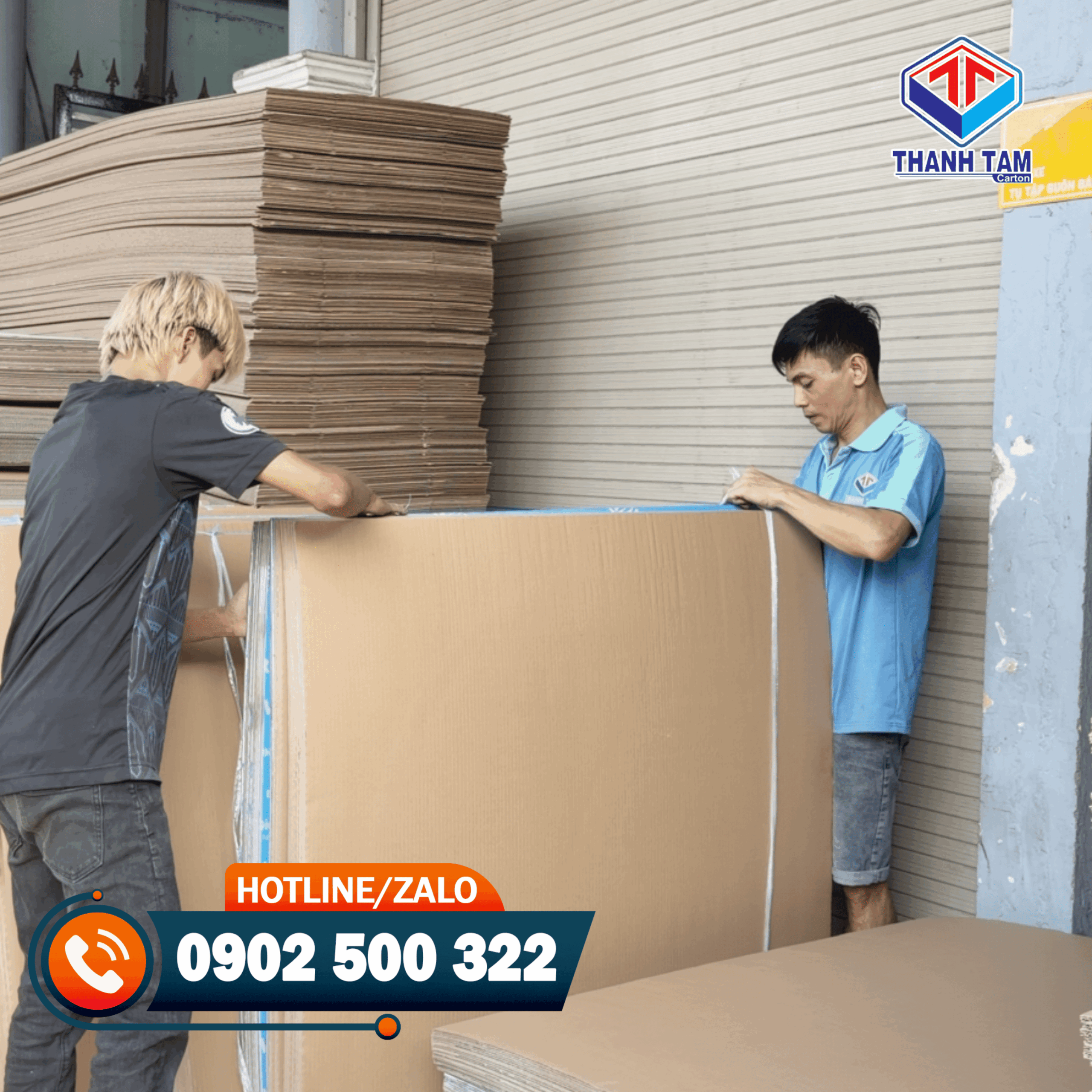 bìa carton 3 lớp khổ lớn