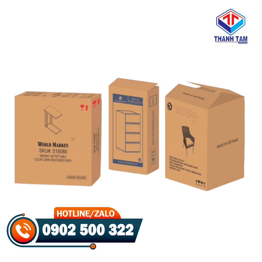 thùng carton đựng gỗ xuất khẩu