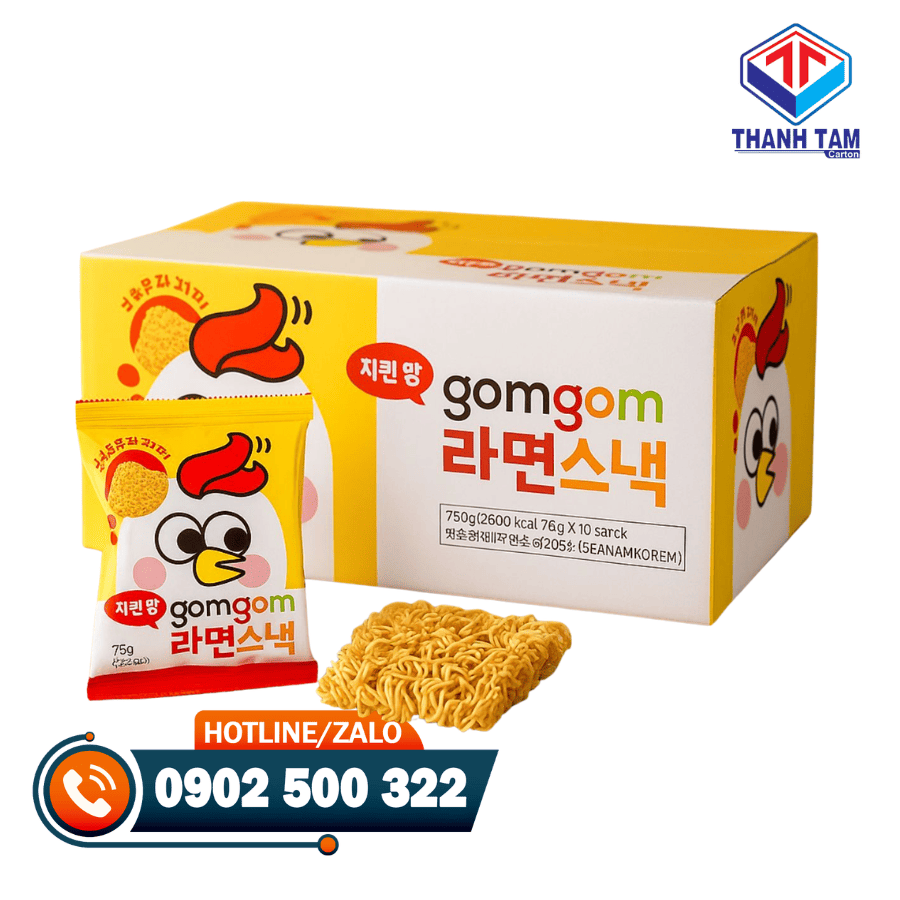 thùng carton đựng mì gói