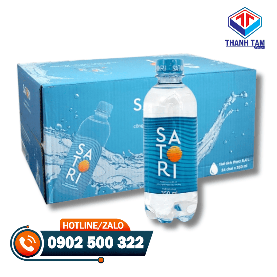 thùng carton đựng nước suối