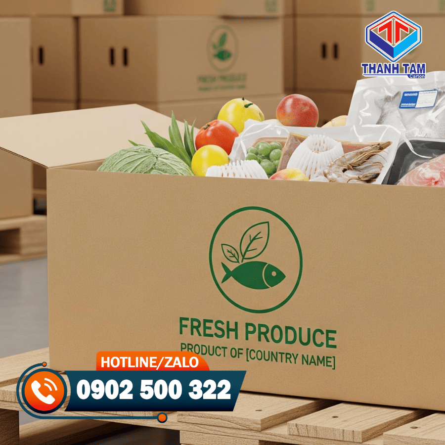 thùng carton đóng hàng đông lạnh