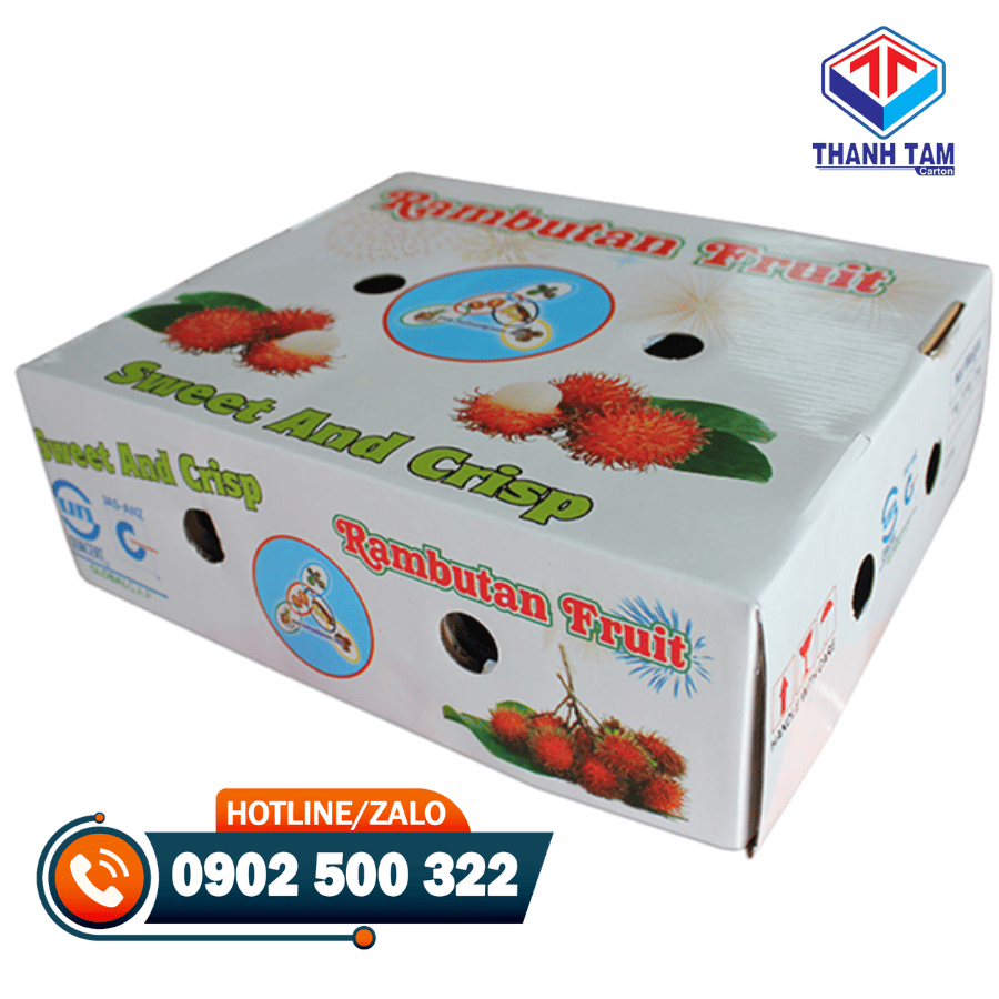 thùng carton đựng chôm chôm