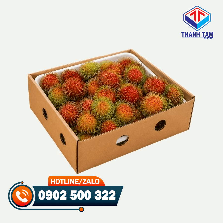 thùng carton đựng chôm chôm