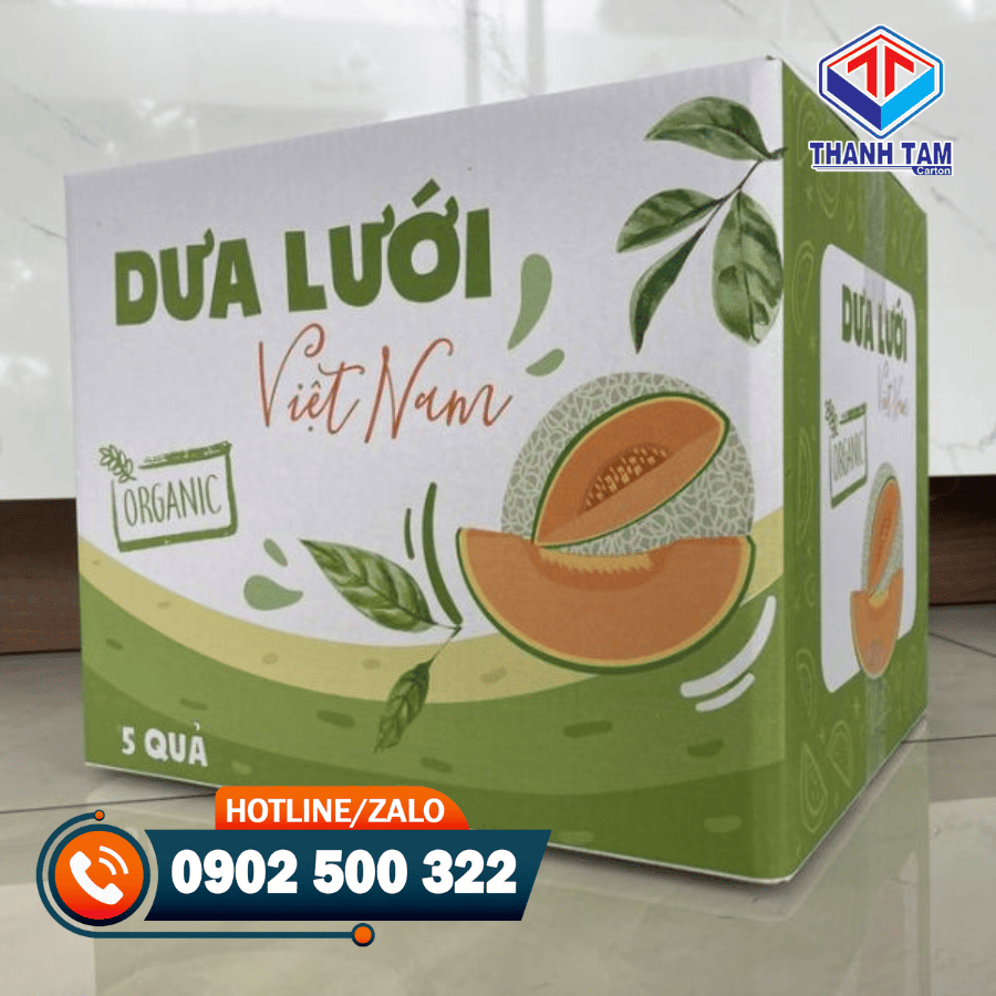 thùng carton đựng dưa lưới