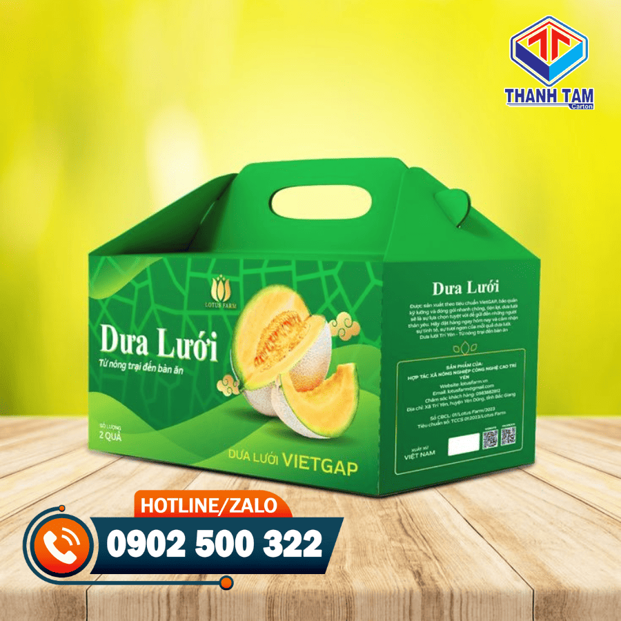 thùng carton đựng dưa lưới