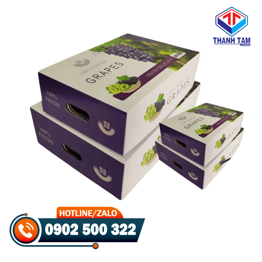 thùng carton đựng nho