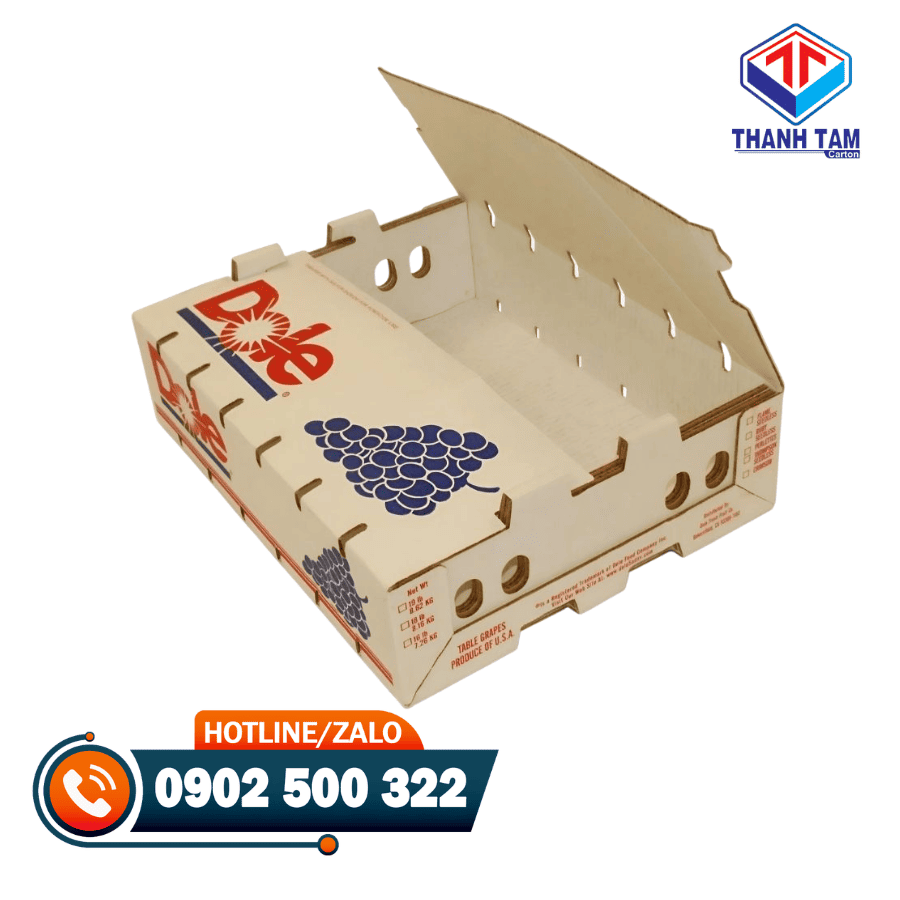 thùng carton đựng nho