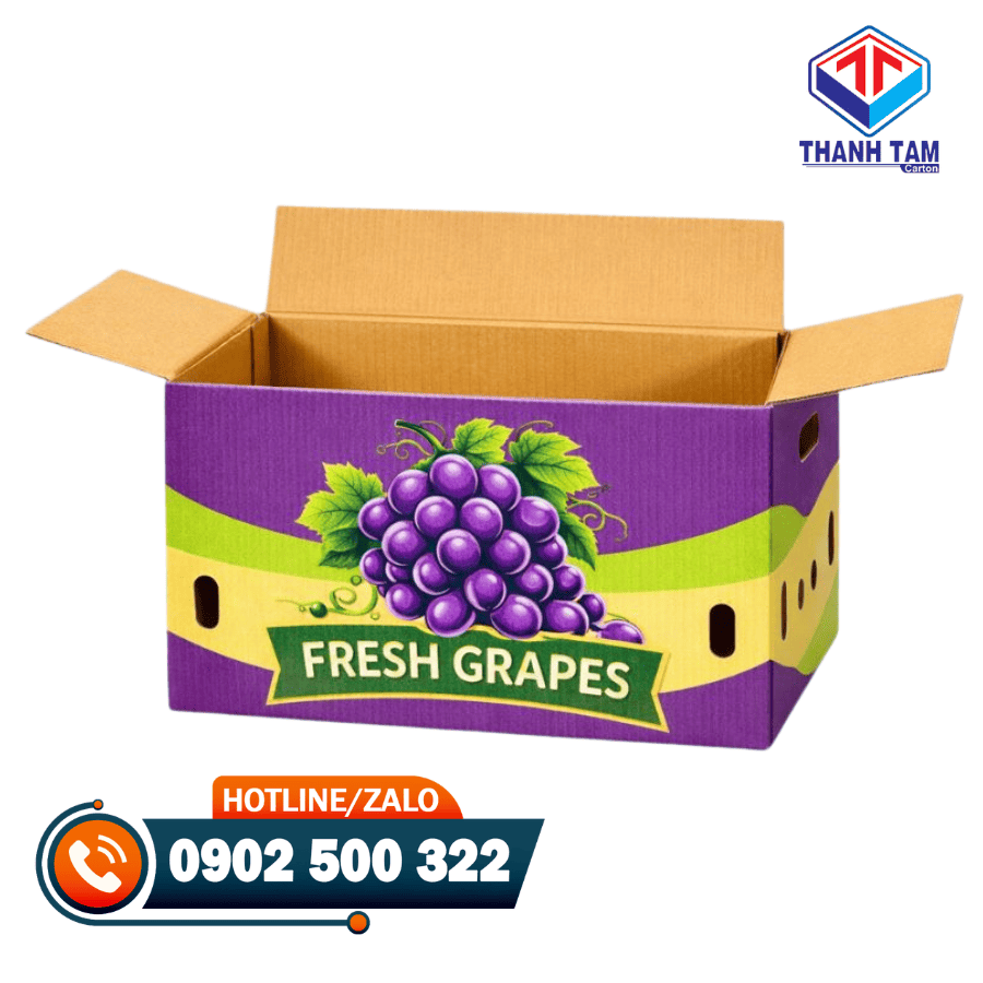 thùng carton đựng nho