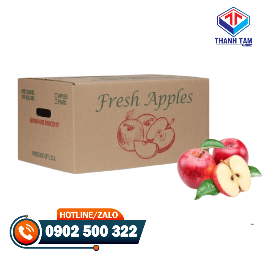 thùng carton đựng táo