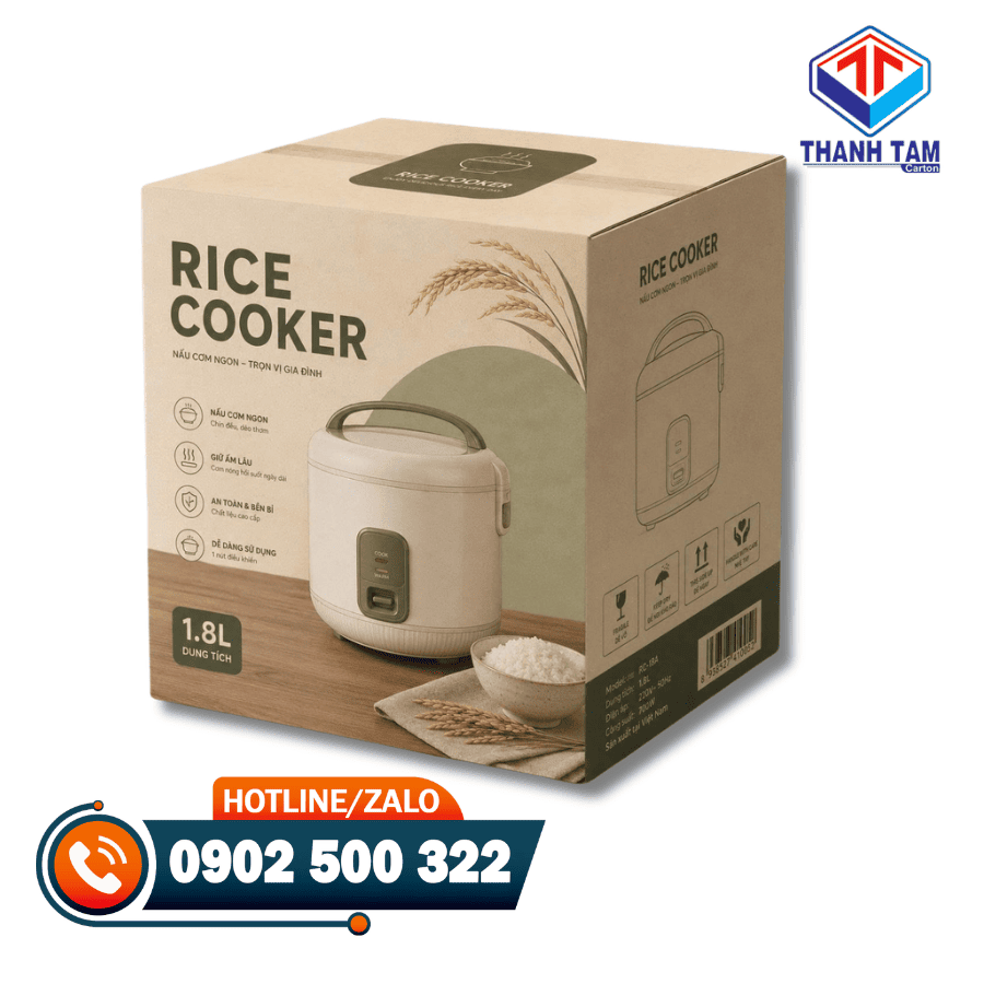 hộp carton đựng nồi cơm điện