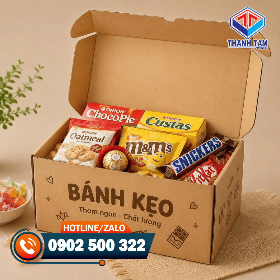 thùng carton đựng bánh kẹo